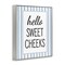 Stupell Industries Hello Sweet Cheeks on Stripes Framed Giclee, design by Lettered and Lined
